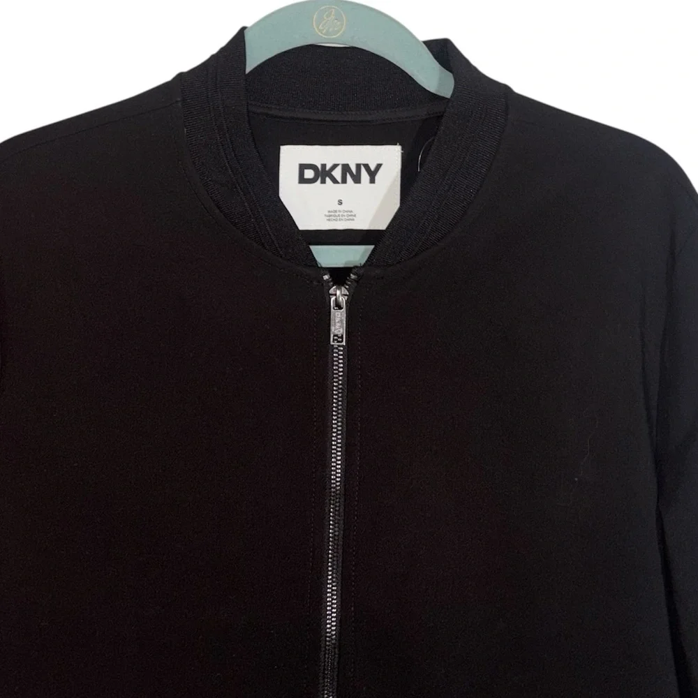 DKNY Scuba Jacket Full Zip King Black Lightweight Pockets Men’s Size Small - Picture 5 of 14
